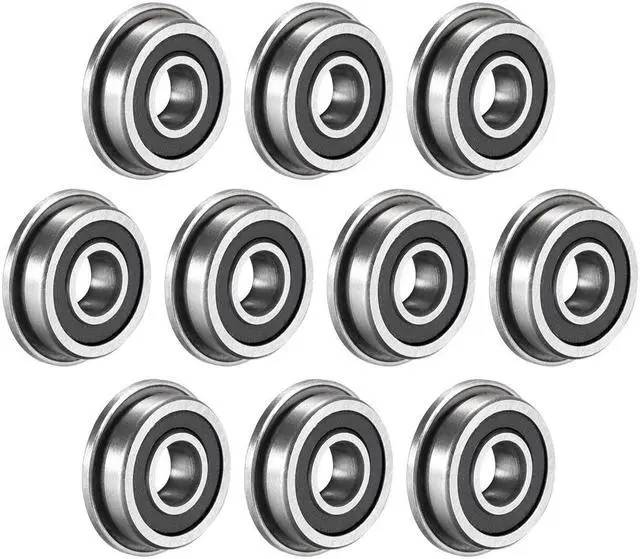 Alt view image 6 of 7 - F695-2RS Flange Ball Bearing 5x13x4mm Double Sealed (GCr15) Chrome Steel Bearings 10pcs