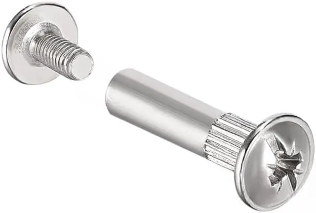 Alt view image 3 of 4 - M4x20mm Round Cross Head Screw Post Binding Leather Fastener, Nickel Plated, 20 Sets