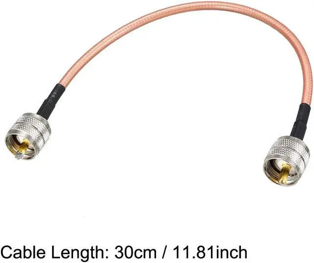 Alt view image 4 of 4 - Low Loss RF Coaxial Cable Connection Coax Wire RG-142, PL-259 UHF Male to PL-259 UHF Male 30cm