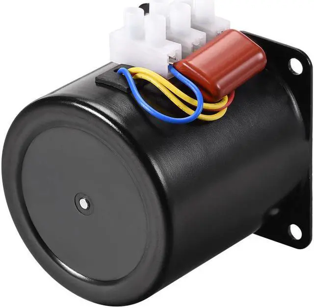 Alt view image 4 of 4 - AC 110V Electric Synchronous Motor Metal Gear Turntable CW/CCW 2.5RPM 50-60HZ 14W 7mm Dia Central Shaft with Hole