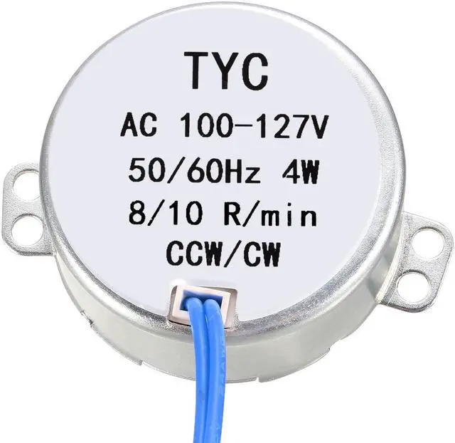 Alt view image 2 of 4 - Synchronous Motor AC 100-127V 8-10RPM 50-60Hz CCW/CW 4W Reduction Gear Motor