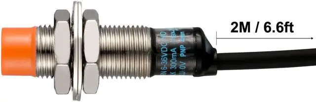 Alt view image 5 of 5 - Unique Bargains 4mm Inductive Proximity Sensor Switch PNP NO DC 6-36V 300mA 3-wire PR12-4DP