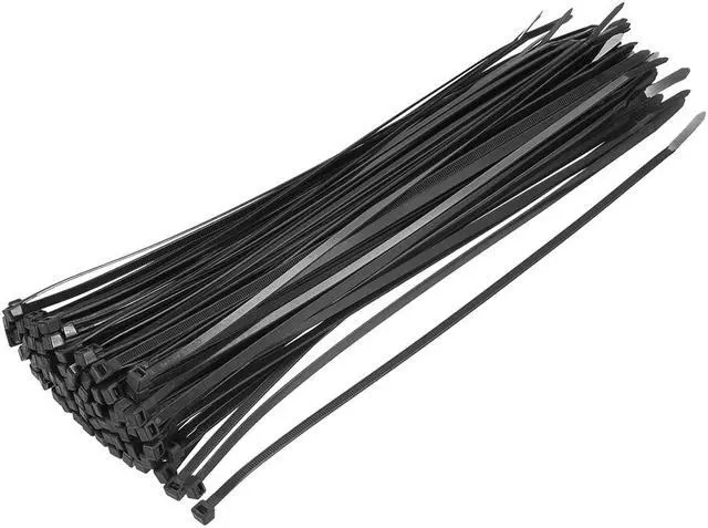 Main image of Cable Zip Ties 300mmx4.8mm Self-Locking Nylon Tie Wraps Black 40pcs