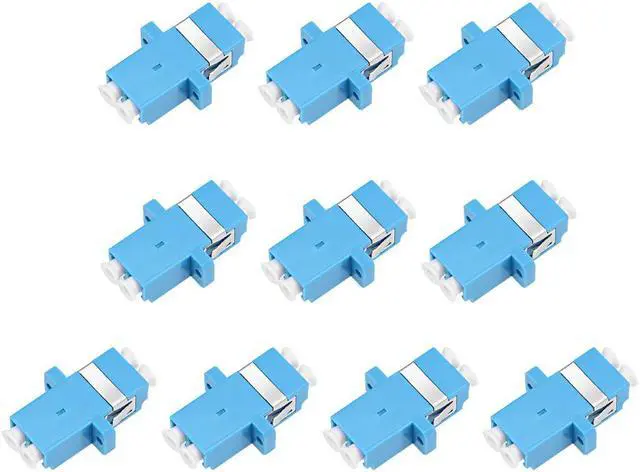 Main image of LC to LC Fiber Coupler Flange Type Fiber Optical Adapter Connector for Server Rack, Patch Panel Singlemode/Multimode 10Pcs
