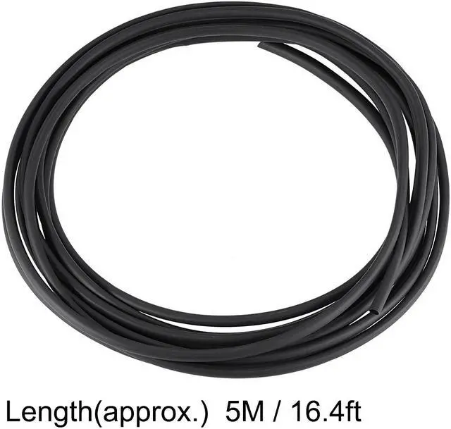Alt view image 2 of 5 - Heat Shink Tubing, 1/8"(3mm) Dia 7.4mm Flat Width 3:1 Ratio Shrinkable Tube Cable Sleeve 5m - Black