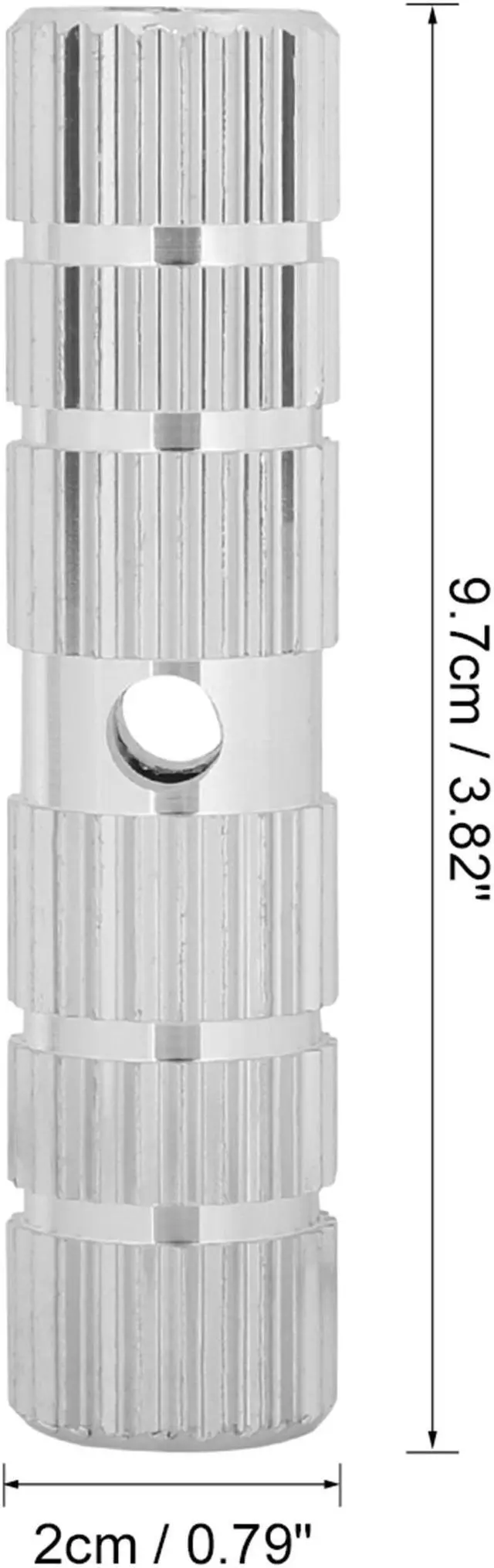 Alt view image 2 of 5 - 2 Pcs Aluminum Alloy Cylinder Shaped BMX MTB Bike Bicycle Axle Rear Stunt Foot Pegs Footrests Silver Tone