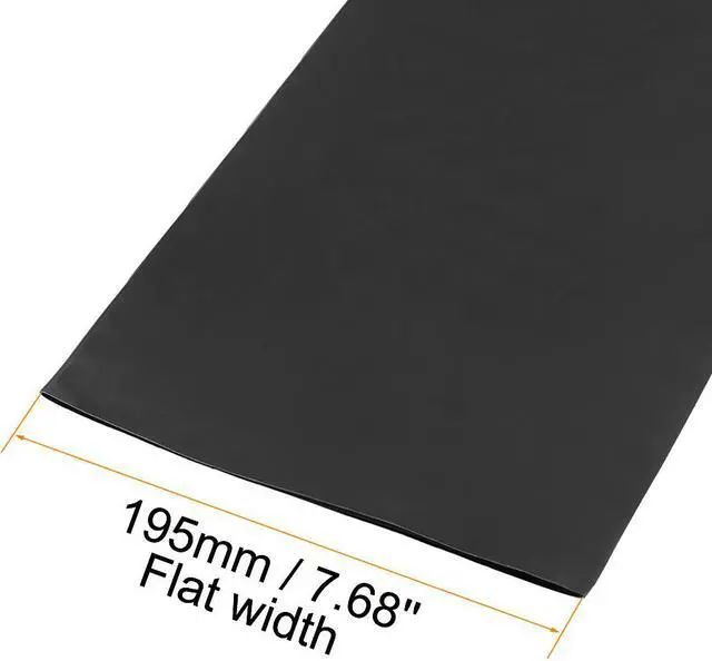Alt view image 3 of 6 - Heat Shink Tubing, 120mm Dia 191mm Flat Width 2:1 Ratio Shrinkable Tube Cable Sleeve 1m - Black