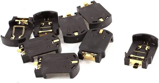 Main image of 8 Pieces Brown Plastic Button Coin Cell Battery Socket Holder for CR2032