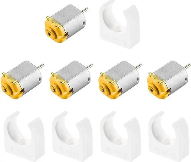 Main image of 130 DC Motor Kit 3V 22000RPM, Motor Mounting Bracket Holder 5 Set