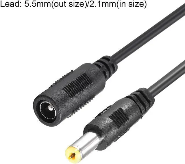 Alt view image 2 of 3 - Power Extension Cable 4ft 1.2M 2.1mm x 5.5mm Compatible with 12V DC 1A Adapter Cord 2pcs