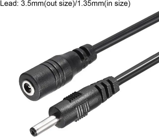 Alt view image 2 of 3 - Power Extension Cable 9.84ft 3Meter 1.35mm x 3.5mm Compatible with Adapter Cord