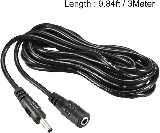 Alt view image 3 of 3 - Power Extension Cable 9.84ft 3Meter 1.35mm x 3.5mm Compatible with Adapter Cord