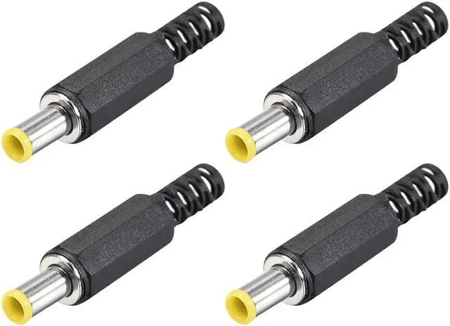 Main image of 4pcs DC Male Connector 5.3mm x 3.0mm Power Cable Jack Adapter Black