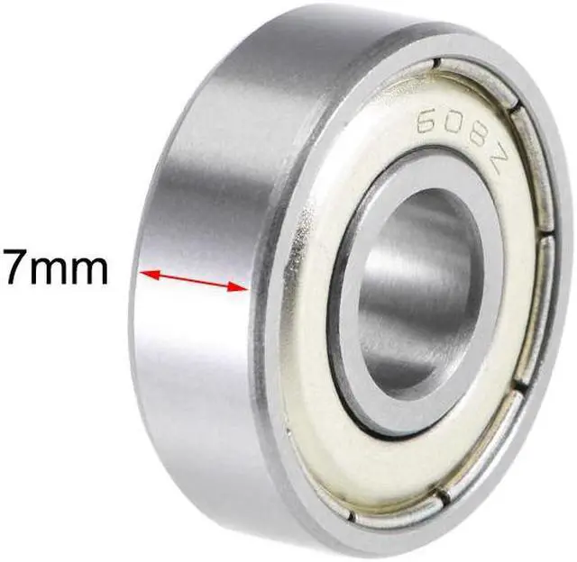 Alt view image 3 of 4 - 608ZZ Deep Groove Ball Bearings 8mm x 22mm x 7mm Double Shielded Chrome Steel P5(ABEC5) 5pcs