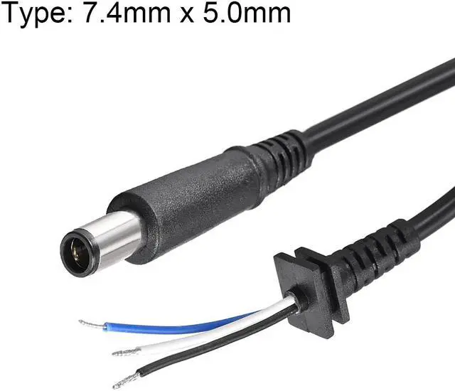 Alt view image 2 of 3 - 1.2M/6FT 7.4mm x 5.0mm Male Plug DC Power Adapter Cable Cord 2pcs