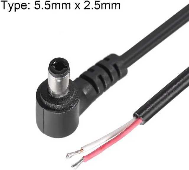 Alt view image 2 of 3 - DC Power 5.5mm x 2.5mm 4A 30cm Length Barrel Male Plug Right Angle Cord Cable Connector Pigtail