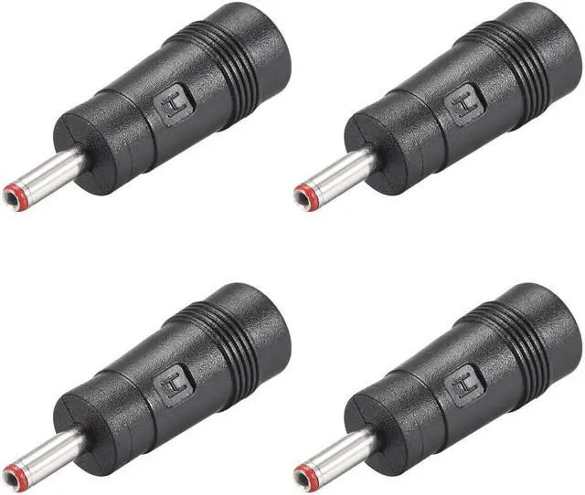 Main image of 4pcs DC Power Adapter,Female 5.5mmx2.5mm to 3.5mmx1.35mm Male Plug Tips, Input DC Plug Connector Red