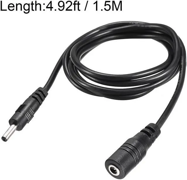 Alt view image 3 of 3 - Power Extension Cable 4.92ft 1.5M 1.35mm x 3.5mm Compatible with Adapter Cord