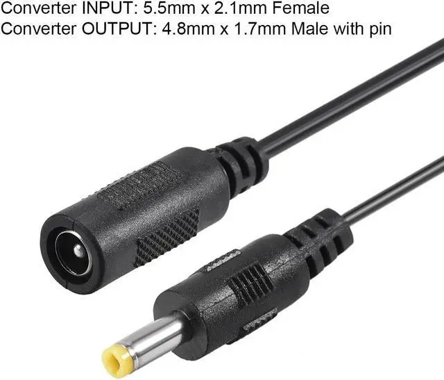 Alt view image 2 of 3 - Tip Adapter Connector Converter 5.5x2.1mm to 4x1.7mm 15cm DC Power Connect 4pcs