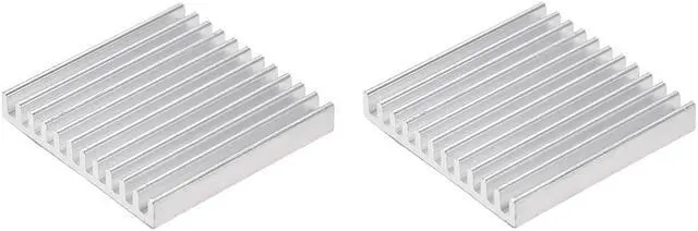 Main image of 5x35x35mm Silver Tone Aluminum Heatsink Thermal Adhesive Pad Cooler for Cooling 3D Printers 2Pcs