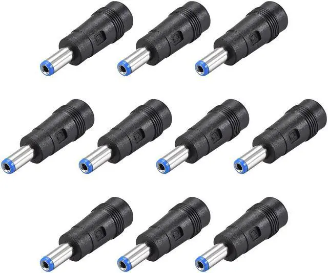 Main image of 10pcs DC Power Adapter,Female 5.5mmx2.5mm to 5.5mmx2.1mm Male Plug Tips, Input DC Plug Connector Blue