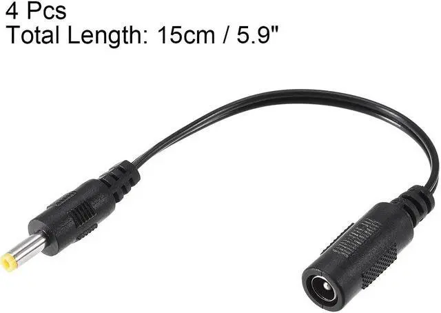 Alt view image 3 of 3 - Tip Adapter Connector Converter 5.5x2.1mm to 4x1.7mm 15cm DC Power Connect 4pcs