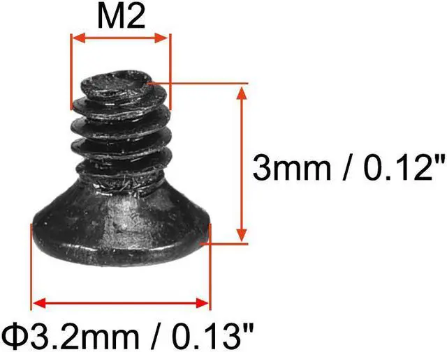 Alt view image 3 of 3 - M2 x 3mm Phillips Screw Fastener Black for Laptop PC TV Fan Audio Switch 350pcs