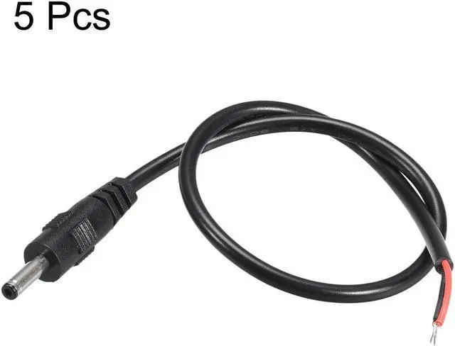 Alt view image 3 of 3 - 5pcs DC Power 3.5mm x 1.35mm 1A 30cm Barrel Male Plug Connector Pigtail