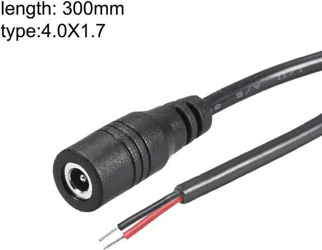 Alt view image 2 of 3 - 5pcs DC Power 4.0mm x 1.7mm 3A 22AWG 30cm Female Plug Connector Pigtail