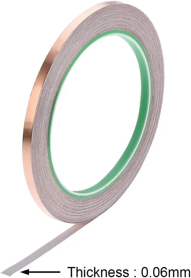 Alt view image 3 of 4 - 5mm Copper Foil Tape Shielding Tape for EMI EMF and RFI Shielding Conductive Adhesive Tape 20m/65.6ft
