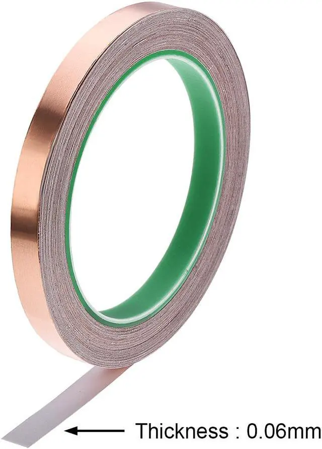Alt view image 3 of 4 - 10mm Copper Foil Tape Shielding Tape for EMI EMF and RFI Shielding Conductive Adhesive Tape 20m/65.6ft
