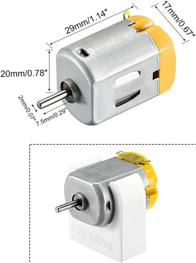 Alt view image 2 of 4 - 130 DC Motor Kit 3V 22000RPM, Motor Mounting Bracket Holder 5 Set