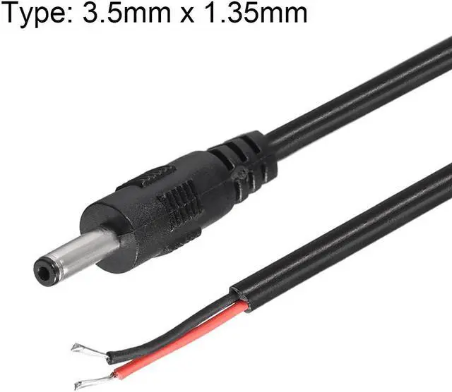Alt view image 2 of 3 - DC Power 3.5mm x 1.35mm 1A 8AWG 30cm Length Barrel Male Plug Connector Pigtail 10pcs