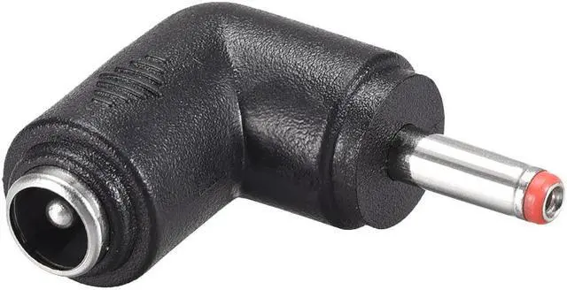 Alt view image 3 of 3 - 2Pcs DC Power Adapter,90 Degree Right Angle,Female 5.5mmx2.1mm to 3.5mmx1.35mm Male Plug Tips, Input DC Plug Connector Red