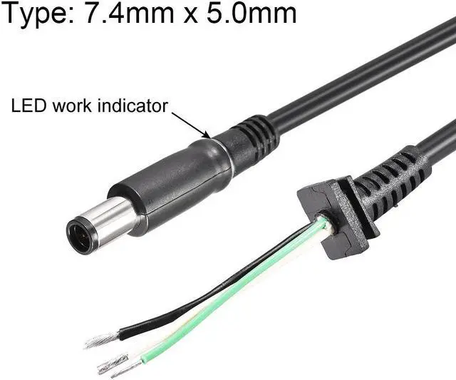 Alt view image 2 of 3 - 1.8M/4FT 7.4mm x 5.0mm Male Plug DC Power Adapter Cable Cord