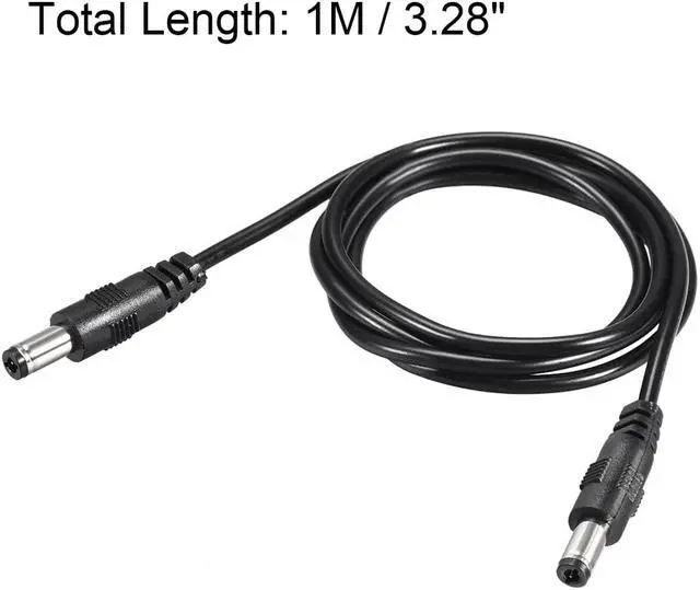 Alt view image 3 of 3 - Tip Adapter Connector Converter Male to Male 5.5x2.5mm to 5.5x2.5mm 1M DC Power Connect