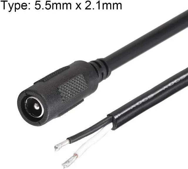 Alt view image 2 of 3 - DC Power 5.5mm x 2.1mm 10A 18AWG 30cm Length Barrel Female Plug Connector Pigtail 5pcs