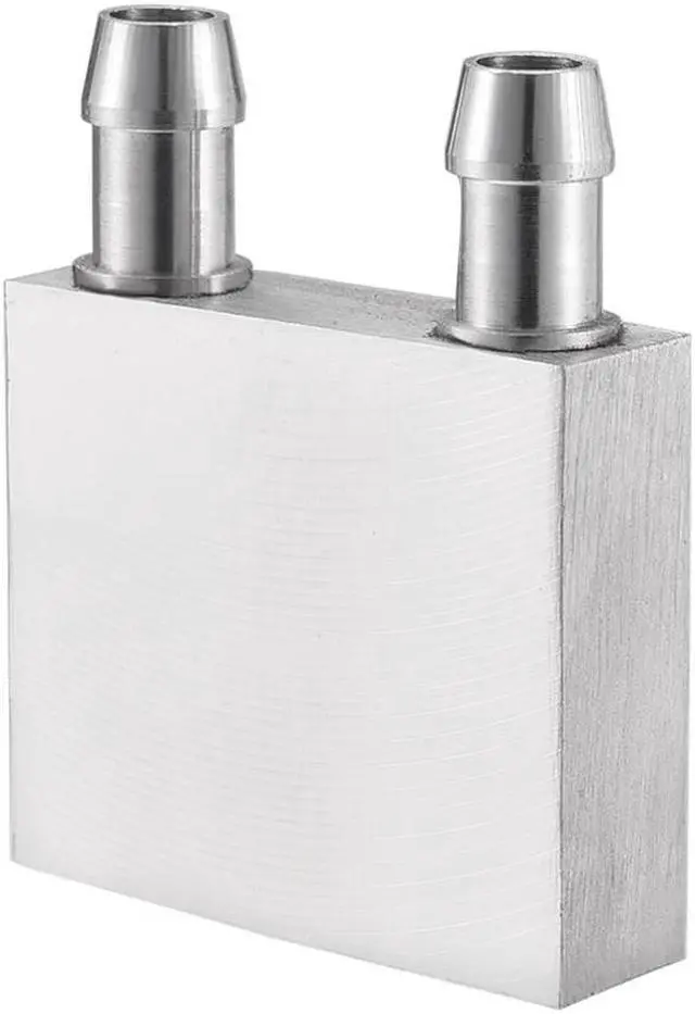 Main image of Aluminum Water Cooling Block 40x40mm Polished Heatsink with Nozzle for PC Computer CPU Graphics Radiator