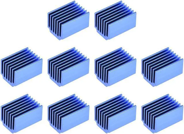 Main image of 13x20x14.5mm Blue Aluminum Heatsink Thermal Adhesive Pad Cooler for Cooling 3D Printers 10Pcs