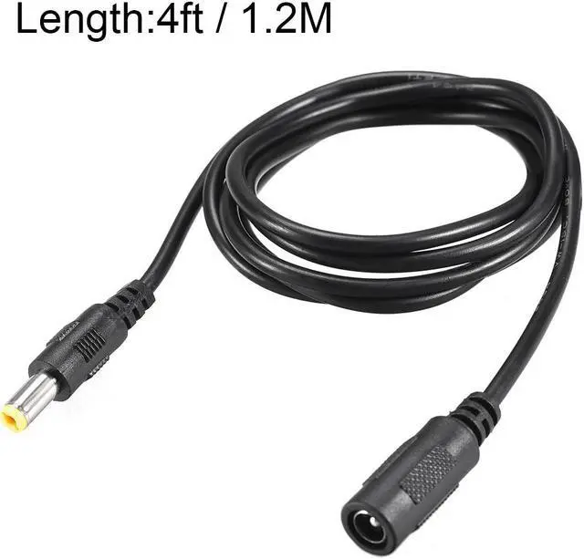Alt view image 3 of 3 - Power Extension Cable 4ft 1.2M 2.1mm x 5.5mm Compatible with 12V DC 1A Adapter Cord