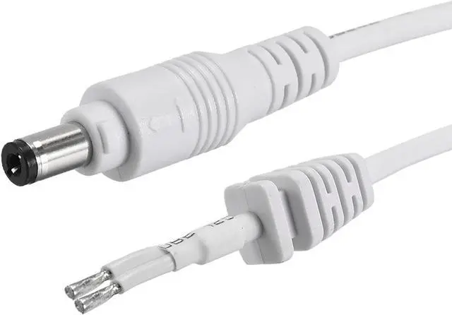 Alt view image 2 of 3 - 2.1M/6.9FT 5.5mm x 2.1mm Male Plug DC Power Adapter Cable Cord White