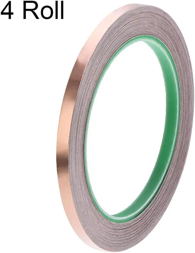 Alt view image 4 of 4 - 6mm Copper Foil Tape Shielding Tape for EMI EMF and RFI Shielding Conductive Adhesive Tape 20m/65.6ft 4 Roll