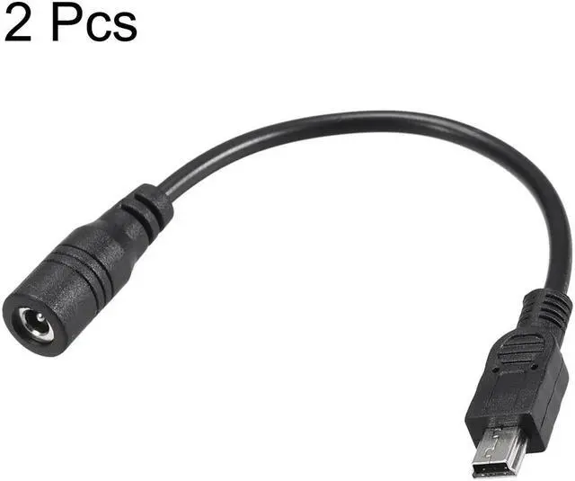 Alt view image 3 of 3 - 2pcs 11cm DC Female Power Supply 4.0x1.7mm Adapter to Mini USB Plug Male Cable