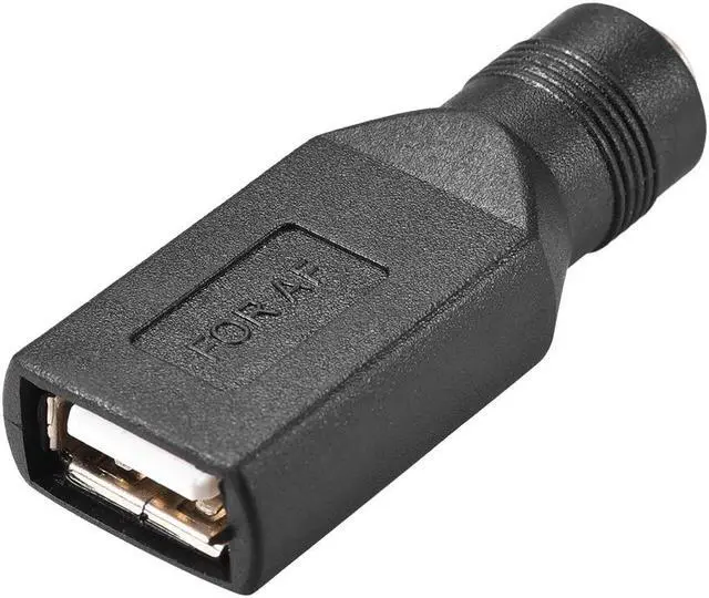 Main image of USB Female to DC 5.5x2.1mm Female DC Connector Charge Barrel Jack Power Adapter USB Connector,for DC or USB Charging Black 5pcs