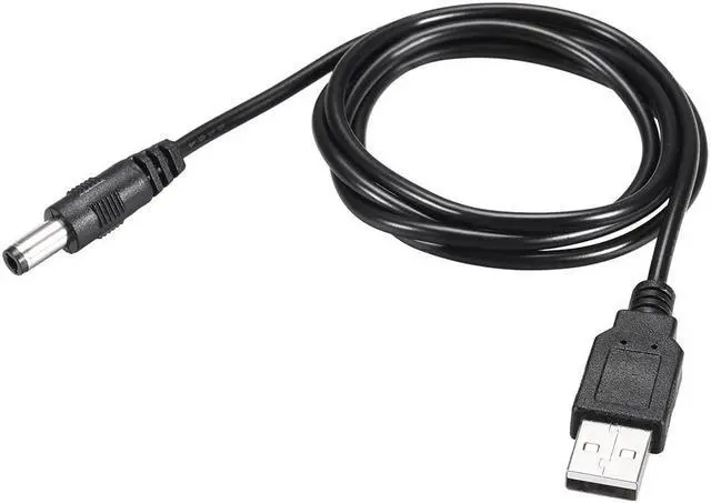 Main image of 1Meter DC Male Power Supply 5.5x2.5mm Adapter to USB Plug Male Cable