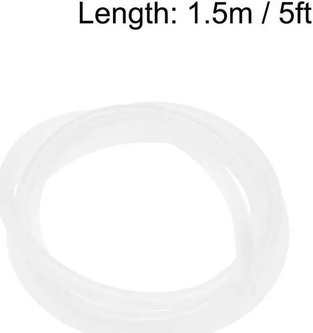 Alt view image 3 of 3 - Silicone Tube, 3mm ID x 7mm OD 5ft Flexible Silicone Rubber Tube Air Hose Water Pipe for Pump Transfer Clear