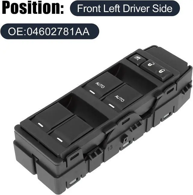 Alt view image 2 of 6 - 04602781AA Power Window Switch Front Driver Left Side for Ram for Jeep for Dodge