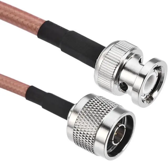 Alt view image 3 of 4 - Low Loss RF Coaxial Cable Connection Coax Wire RG-142 N Male to BNC Male 1 Feet