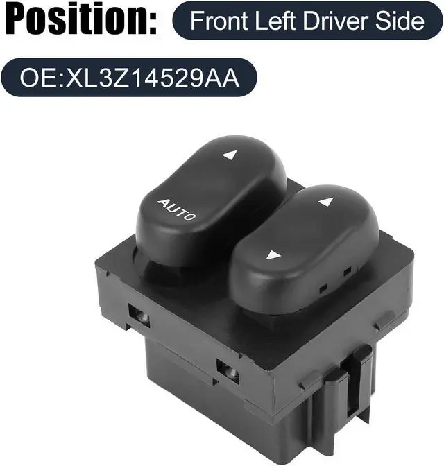 Alt view image 2 of 6 - XL3Z14529AA Power Window Switch Front Driver Left Side for Ford Lobo F-150 F-250 F-350