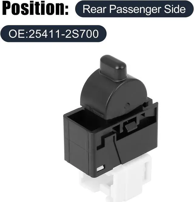 Alt view image 2 of 6 - 25411-2S700 Power Window Switch Rear Left Side for Nissan Frontier 2000-2004